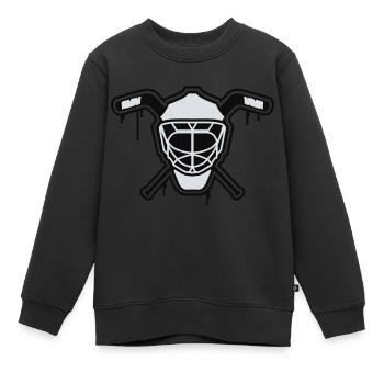 Hockey Maske 2 neutral zweifarbig - Kinder Premium Organic Sweatshirt - Schwarz - Vorne - AI Model Kid Female (0cm)