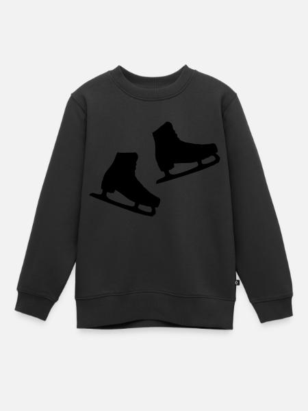 paar_schlittschuhe - Sweat Premium enfant bio - noir