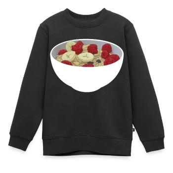 Müsli - Kinder Premium Organic Sweatshirt - Schwarz - Vorne - AI Model Kid Female (0cm)