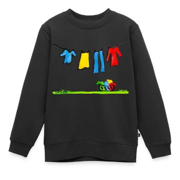 Auf der Leine - Kinder Premium Organic Sweatshirt - Schwarz - Vorne - AI Model Kid Female (0cm)