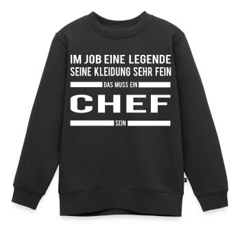 Chef - Kinder Premium Organic Sweatshirt - Schwarz - Vorne - AI Model Kid Female (0cm)