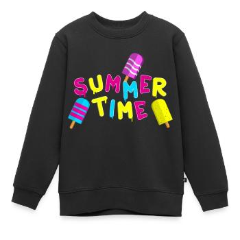 Summer Time - Kinder Premium Organic Sweatshirt - Schwarz - Vorne - AI Model Kid Female (0cm)