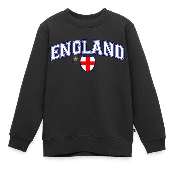 Angleterre football - Sweat Premium enfant bio - noir - Devant - AI Model Kid Female (0cm)