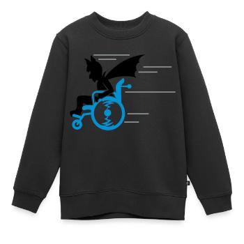 senior superhero (3c) - Kinder Premium Organic Sweatshirt - Schwarz - Vorne - AI Model Kid Female (0cm)