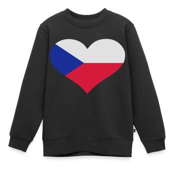 République tchèque - Sweat Premium enfant bio - noir - Devant - AI Model Kid Female (0cm)
