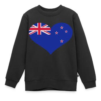 Neuseeland - Kinder Premium Organic Sweatshirt - Schwarz - Vorne - AI Model Kid Female (0cm)