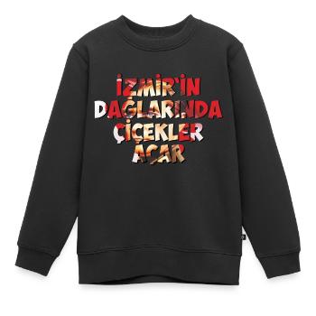 Izmir Marsi Atatürk - Sweat Premium enfant bio - noir - Devant - AI Model Kid Female (0cm)