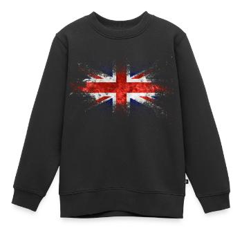 United Kingdom - Sweat Premium enfant bio - noir - Devant - AI Model Kid Female (0cm)