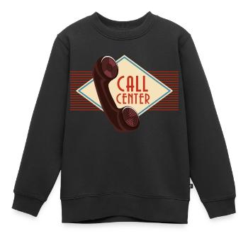 Call Center - Kinder Premium Organic Sweatshirt - Schwarz - Vorne - AI Model Kid Female (0cm)