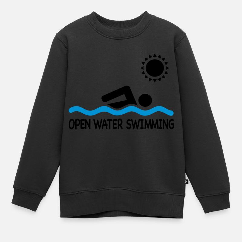 openwater4 - Kids Premium Organic Sweatshirt - black