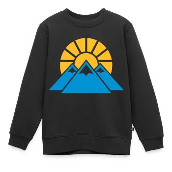 Gebirge - Kinder Premium Organic Sweatshirt - Schwarz - Vorne - AI Model Kid Female (0cm)