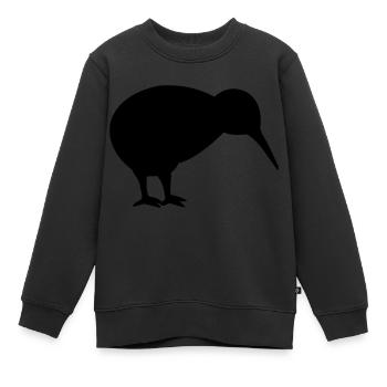 Kiwi - Sweat Premium enfant bio - noir - Devant - AI Model Kid Female (0cm)