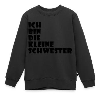 Ich bin die kleine Schwester - Kinder Premium Organic Sweatshirt - Schwarz - Vorne - AI Model Kid Female (0cm)