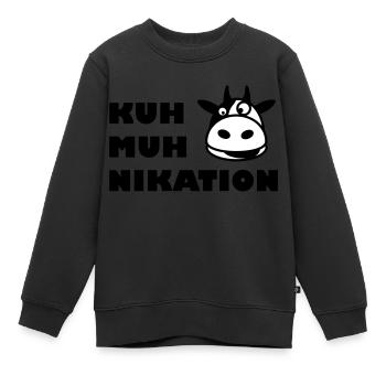 Kommunikation Kuh - Kinder Premium Organic Sweatshirt - Schwarz - Vorne - AI Model Kid Female (0cm)