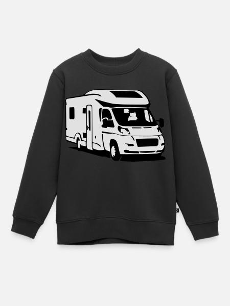 Camper Wohnmobil (2 color) - Kinder Premium Organic Sweatshirt - Schwarz