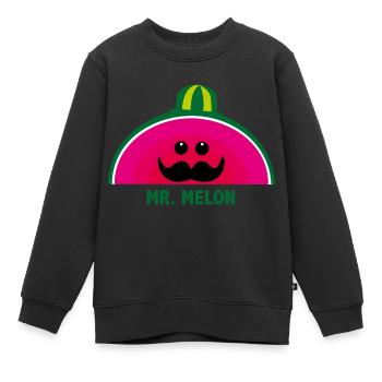 Mr. Melon - Kinder Premium Organic Sweatshirt - Schwarz - Vorne - AI Model Kid Female (0cm)