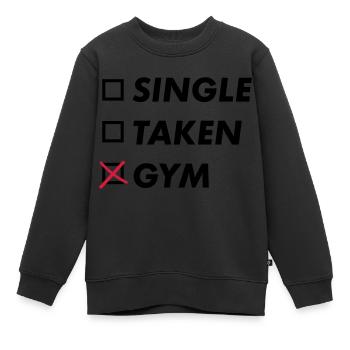 single taken gym - Kinder Premium Organic Sweatshirt - Schwarz - Vorne - AI Model Kid Female (0cm)