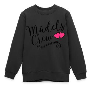 maedels crew heart - Kinder Premium Organic Sweatshirt - Schwarz - Vorne - AI Model Kid Female (0cm)