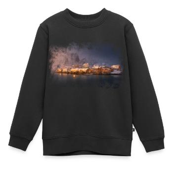 Norway - Kids Premium Organic Sweatshirt - black - Front - AI Model Kid Female (0cm)