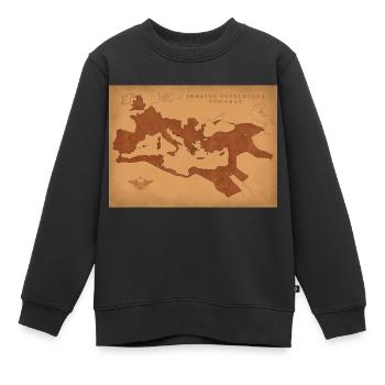 Karte des Römischen Reiches - Kinder Premium Organic Sweatshirt - Schwarz - Vorne - AI Model Kid Female (0cm)