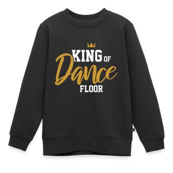 King of Dance Floor - Kinder Premium Organic Sweatshirt - Schwarz - Vorne - AI Model Kid Female (0cm)