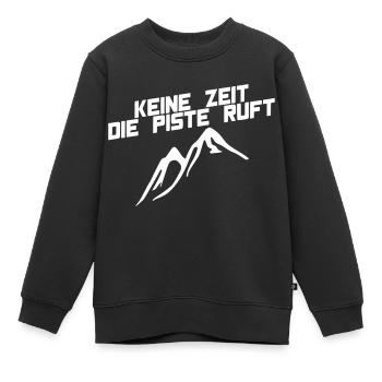 Keine Zeit die Piste ruft - Kinder Premium Organic Sweatshirt - Schwarz - Vorne - AI Model Kid Female (0cm)