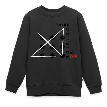 NINE DOTS PUZZLE - Sortir des sentiers battus - Sweat Premium enfant bio - noir - Devant - AI Model Kid Female (0cm)