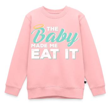 Femme enceinte alimentation - Sweat Premium enfant bio - rose - Devant - AI Model Kid Female (0cm)