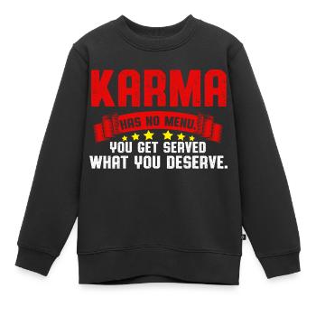 Karma - Sweat Premium enfant bio - noir - Devant - AI Model Kid Female (0cm)