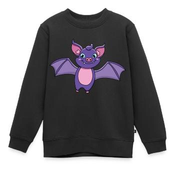 Chauve-souris - Sweat Premium enfant bio - noir - Devant - AI Model Kid Female (0cm)