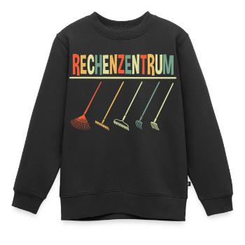 Rechenzentrum Gärtner Gartenarbeit Rechen Garten - Kinder Premium Organic Sweatshirt - Schwarz - Vorne - AI Model Kid Female (0cm)