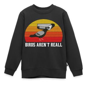 Birds Are not Real Funny Bird - Sweat Premium enfant bio - noir - Devant - AI Model Kid Female (0cm)