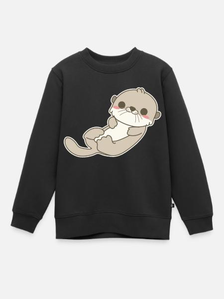 Otter - Kinder Premium Organic Sweatshirt - Schwarz