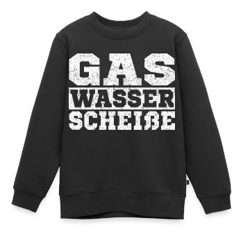 Gas Wasser Scheiße Anlagenmechaniker Geschenk - Kinder Premium Organic Sweatshirt - Schwarz - Vorne - AI Model Kid Female (0cm)