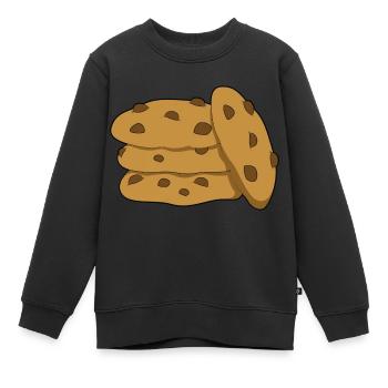 Cookie - Sweat Premium enfant bio - noir - Devant - AI Model Kid Female (0cm)