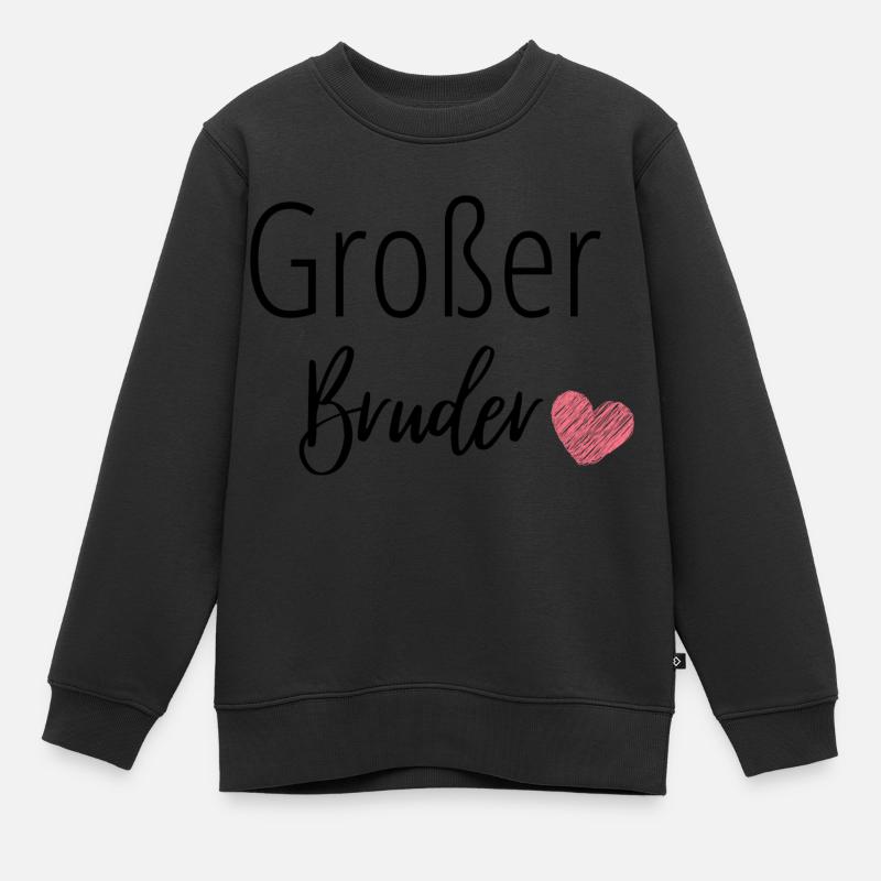 Großer Bruder - Kinder Premium Organic Sweatshirt - Schwarz