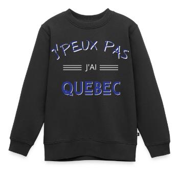 j'peux pas j'ai quebec - Sweat Premium enfant bio - noir - Devant - AI Model Kid Female (0cm)