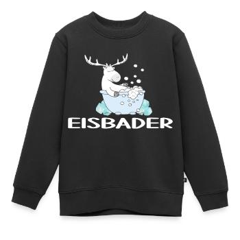 eisbader cool arktis winterbad eischwimmen arktis - Kinder Premium Organic Sweatshirt - Schwarz - Vorne - AI Model Kid Female (0cm)