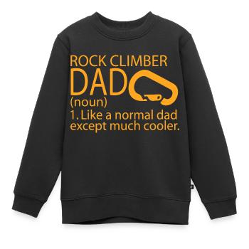 Bouldering Climbing Climbing - Kids Premium Organic Sweatshirt - black - Front - AI Model Kid Female (0cm)