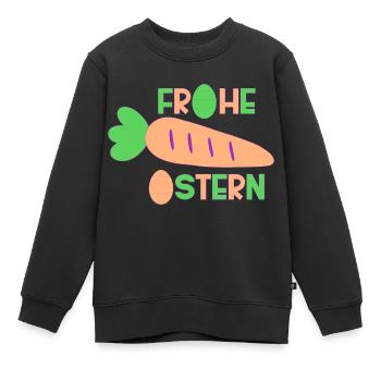 Frohe Ostern - Kinder Premium Organic Sweatshirt - Schwarz - Vorne - AI Model Kid Female (0cm)