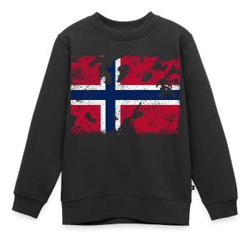Norwegen - Kinder Premium Organic Sweatshirt - Schwarz - Vorne - AI Model Kid Female (0cm)