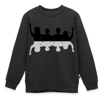 Spiegel Freunde zusammen - Kinder Premium Organic Sweatshirt - Schwarz - Vorne - AI Model Kid Female (0cm)