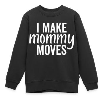 Je fais des mouvements de maman - Sweat Premium enfant bio - noir - Devant - AI Model Kid Female (0cm)