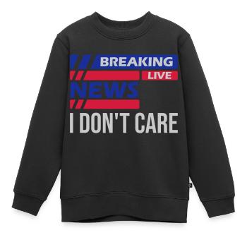 Breaking news don t - Kinder Premium Organic Sweatshirt - Schwarz - Vorne - AI Model Kid Female (0cm)