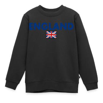 England - Kinder Premium Organic Sweatshirt - Schwarz - Vorne - AI Model Kid Female (0cm)