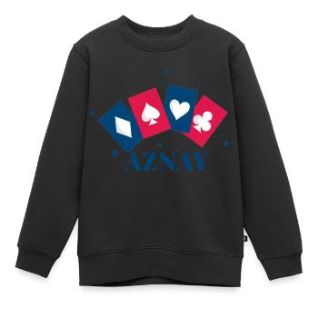 AZNAY - Sweat Premium enfant bio - noir - Devant - AI Model Kid Female (0cm)