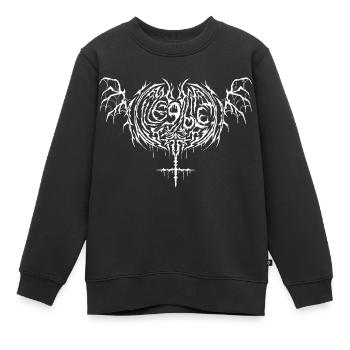 Illisible - Sweat Premium enfant bio - noir - Devant - AI Model Kid Female (0cm)