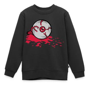 Halloween œil d’horreur sanglant - Sweat Premium enfant bio - noir - Devant - AI Model Kid Female (0cm)