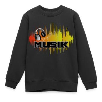 Musik Bunt - Kinder Premium Organic Sweatshirt - Schwarz - Vorne - AI Model Kid Female (0cm)