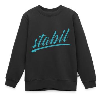 stabil - Kinder Premium Organic Sweatshirt - Schwarz - Vorne - AI Model Kid Female (0cm)